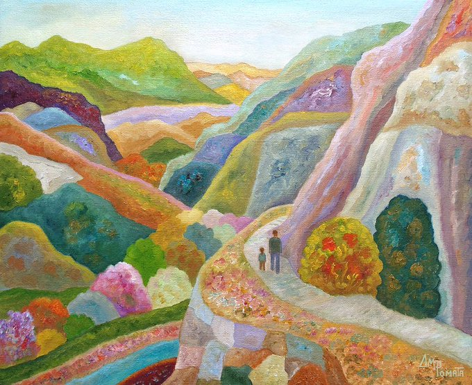 ampomata's tweet photo. This is my painting "Inner Walking". https://t.co/OtVMPdHJeX