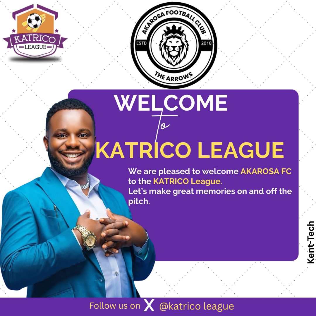 Ladies and Gentlemen 
Let's officially welcome Team Akarosa 2018
#KatricoLeagueSeason3
#14thSeptember2025