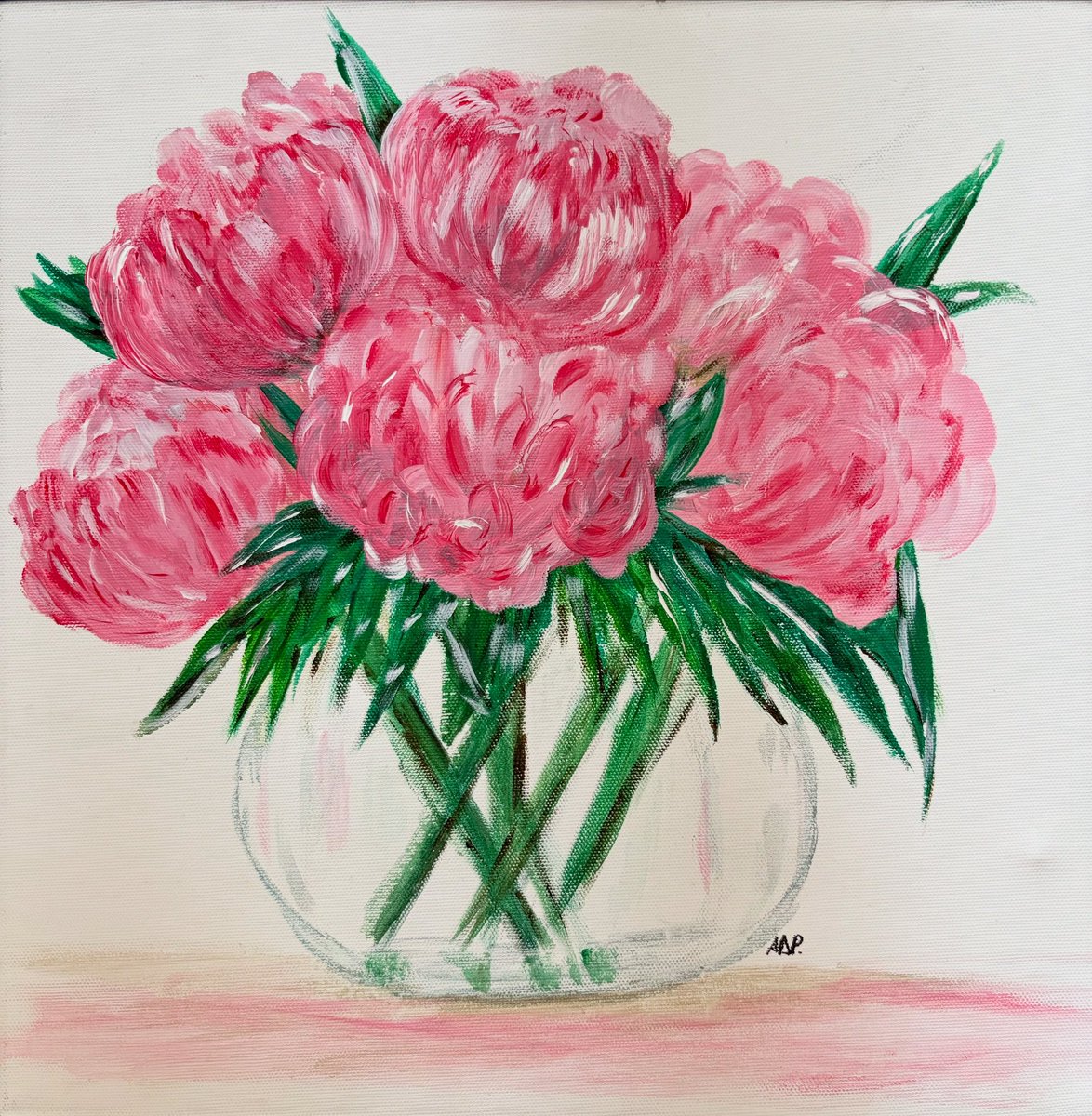 #peonies #acrylicpainting