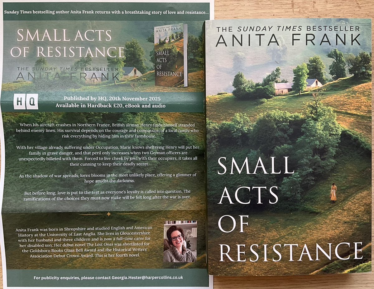 Lindahill50Hill's tweet image. I know I’m going to love @Ajes74 #SmallActsofResistance out from @HQstories in November. 
My huge thanks to @georgiahester_ for sending me a copy 

harpercollins.co.uk/products/small…