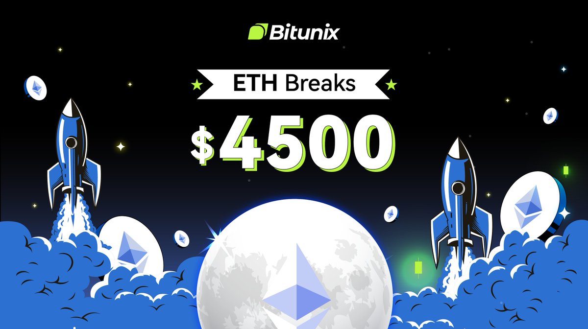BitunixOfficial's tweet photo. #Ethereum breaks $4,500 🚀 https://t.co/JyxxReMsUo