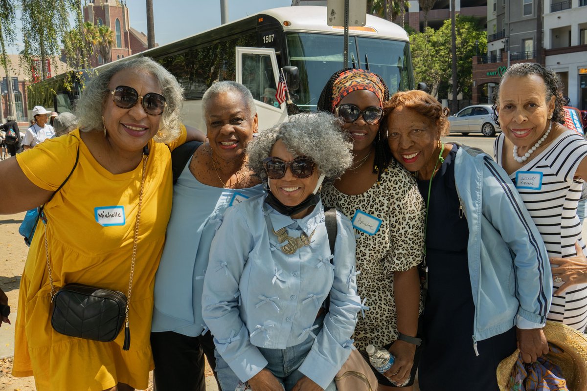 LACountyAD's tweet photo. Altadena Satellite Senior Center "everyday explorers" recently visited @caaminla to see an exhibit about the Black community’s rich cultural heritage.
Learn about day trips & other senior center services at https://t.co/eiowy7gtdr
#SeniorCenterLife #CulturalDayTrips https://t.co/OysUv7LZpq