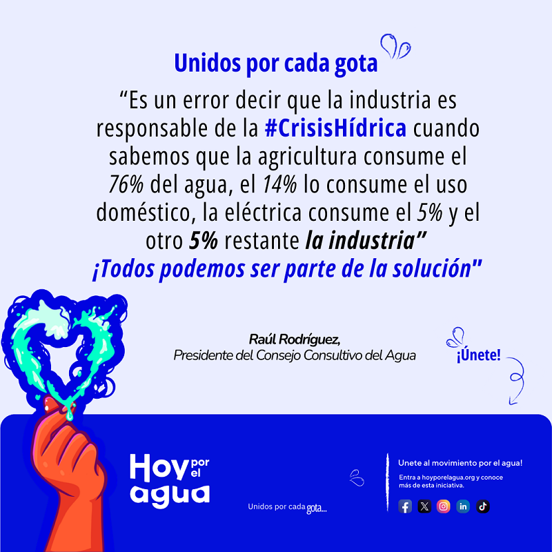 ConsejoAguaMX's tweet photo. Únete al movimiento #HoyPorElAgua porque...
"En el tema del agua todos podemos ser parte de la solución"
@raroma47 @HoyPorElAgua @AguaCapitalOrg @conagua_mx @LaraPaola1 @HectorTrejo 

#MételeCorazón al cuidado del agua, ¡tómala en serio! https://t.co/tRewsU6pFL