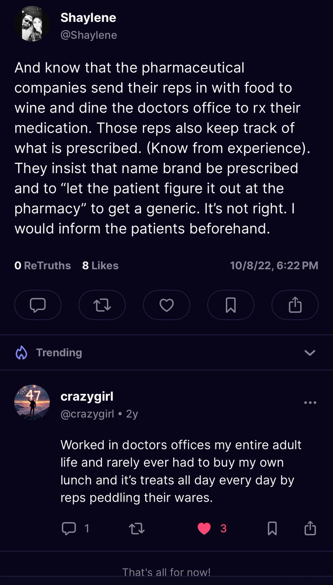 It is all Pharmaceutical Companies. I was pulled to the side by a drug rep and told that they would stop giving our Doctor samples and discounts if their medicine was not prescribed.  He then showed me his tablet. They had all the information on what we prescribed.
