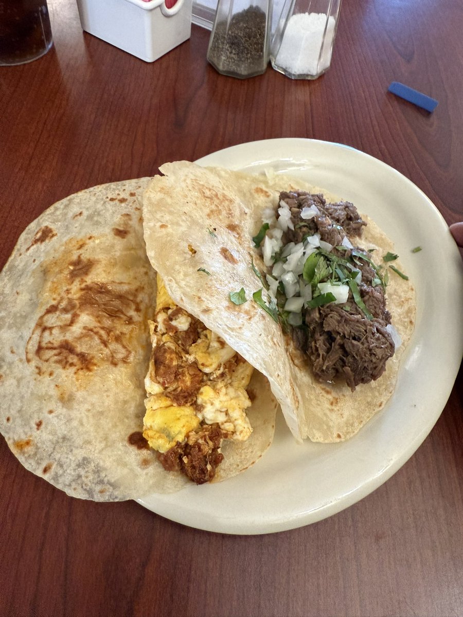 Taco Tuesday you say? Did I have tacos? Why yes I did. Barbacoa and egg and chorizo. Muy sabroso!