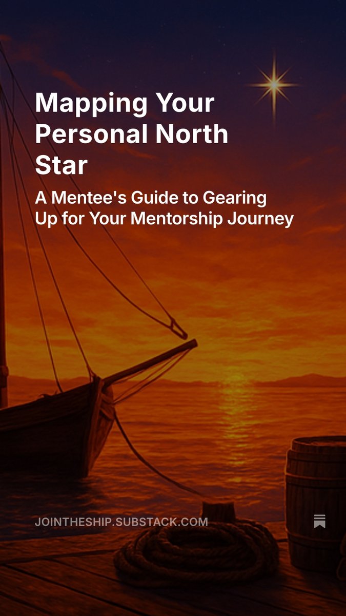 pfslepicka's tweet photo. 🧭 Ready to start a mentorship but not sure how to prepare for it? Mentor-Ship’s new article, “ Mapping Your Personal North Star” is live! A free 7-step checklist to help future mentees discover their direction before the journey begins. https://t.co/71tdSYP8Rc https://t.co/Bttox5cBza