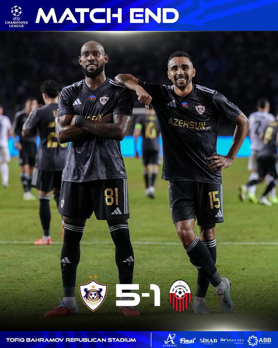 Oyun başa çatdı!

UEFA Çempionlar Liqasının play-off mərhələsindəyik❗️

Təbriklər "Qarabağ" azarkeşləri!