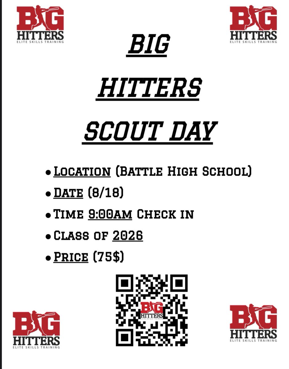 2025 scout day next Monday the 18th!!! Previous scout day have resulted in over 70% of players receiving an offers!