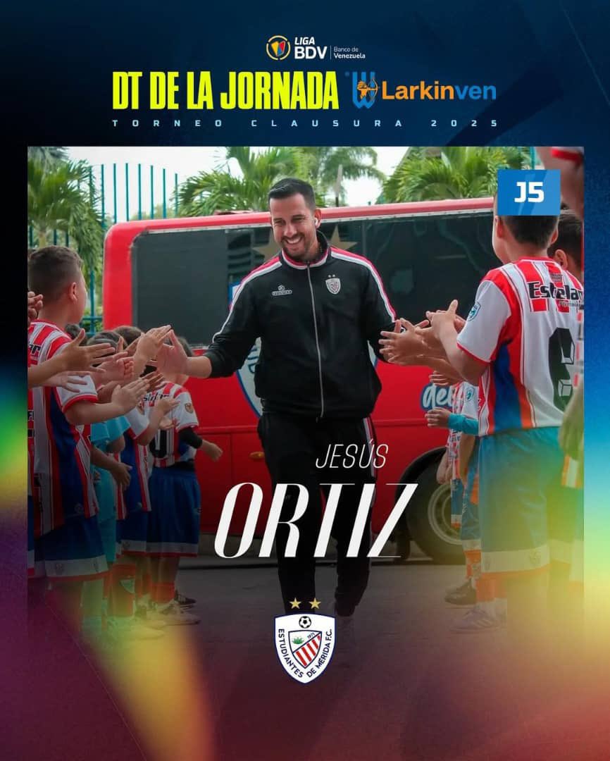 🔥🔥ATENCIÓN🔥🔥
Felicitaciones Angelo Peña, Cristhian Rivas y al DT Jesús Ortiz presentes en el Once ideal y DT de la Jornada 6 de la <a href="/LigaFUTVE/">Liga Banco de Venezuela</a> 
“La Victoria no tiene sustituto”
<a href="/EstudiantesMEFC/">Estudiantes de Mérida FC</a> 
<a href="/FVF_Oficial/">FVF</a>