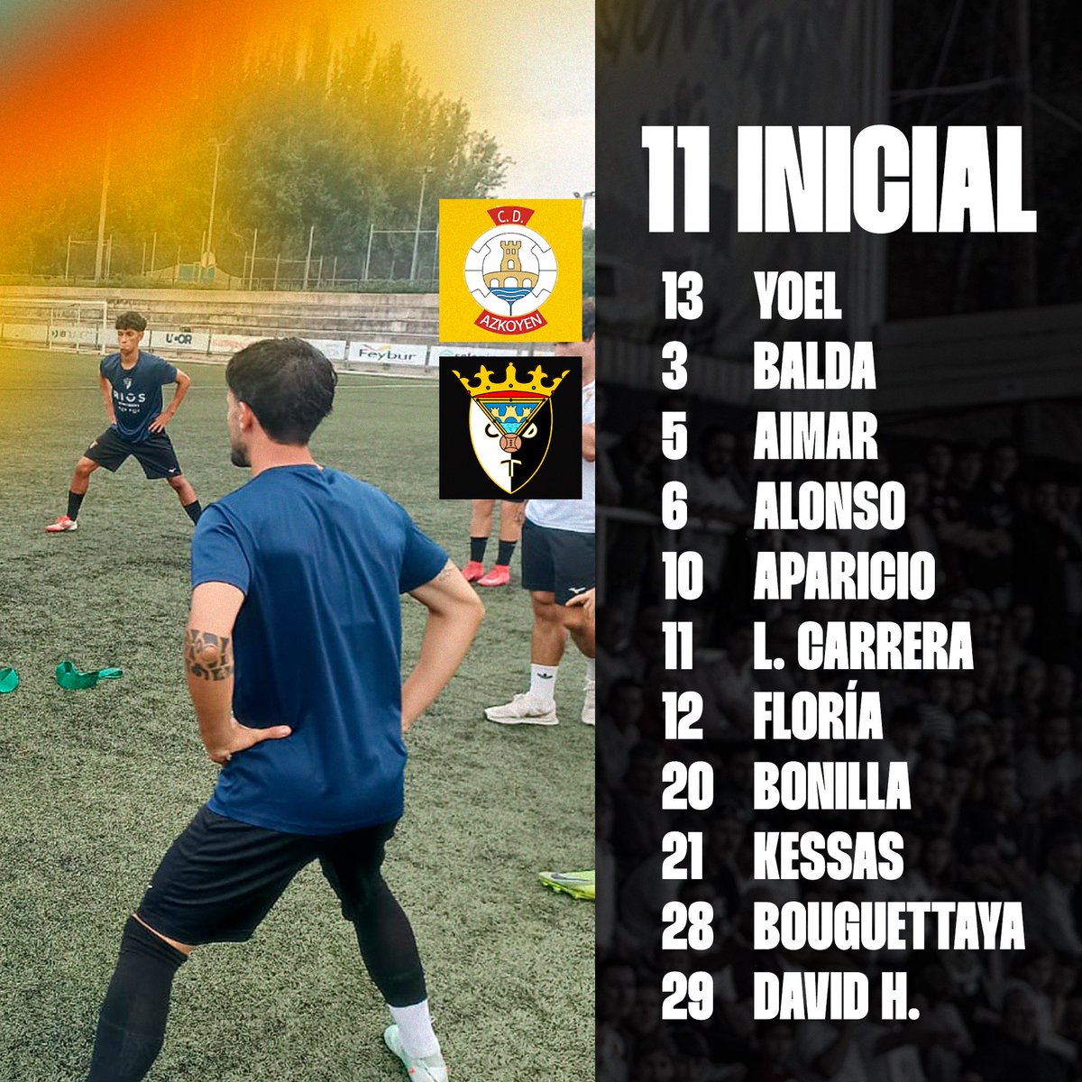 cdtudelano's tweet photo. ⚔️ 𝗫𝗜 𝗜𝗡𝗜𝗖𝗜𝗔𝗟
Estos son los elegidos por Héctor Urquía para enfrentarnos al Azkoyen. https://t.co/MbyIPSWxGy