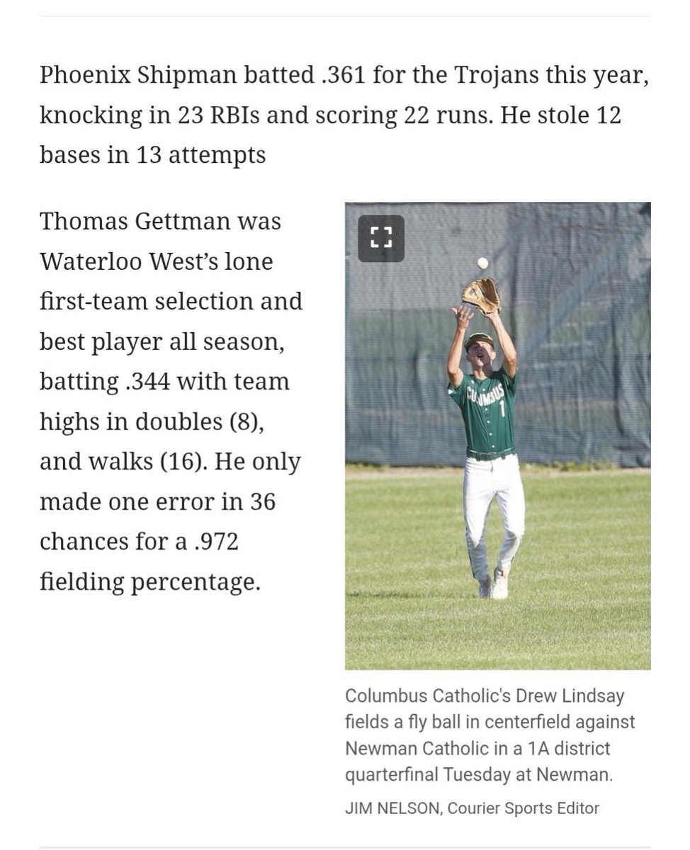 shipmanphoenixx's tweet photo. Thank you Waterloo Cedar Falls Courier @wcfcsports for the 2025 All-Metro Baseball Team recognition!!! And good job to my teammates for making it as well, @calebp1607, Maddox Harn, and Keegan McCraney! https://t.co/xHMuT2DpLJ