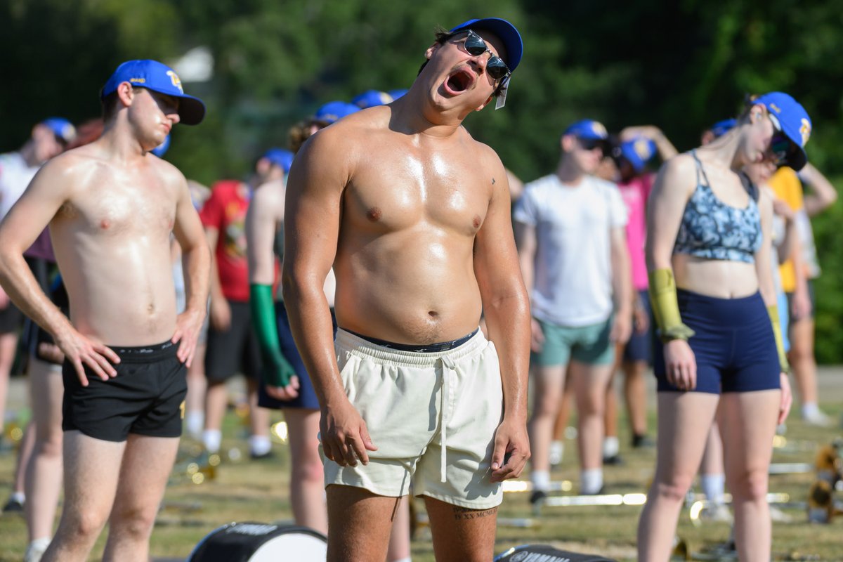 pittbandphoto's tweet photo. A reminder to drink more coffee in the morning.  @PittBand @ACCChamps21 @PittBradford https://t.co/YF53vy3rU1