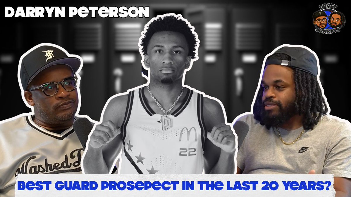 Barlowe500's tweet photo. The NBA Draft Junkies are BACK 🎙️🏀

Me & @DraftJunkyJames are in the studio this year for a brand-new NBA Draft Junkies podcast on our YouTube channel brought to you by @athleteaiapp 

We’ve dropped 4 episodes + new clips on Darryn Peterson, AJ Dybantsa & Cameron Boozer from an upcoming 2026 Draft preview.

Darryn Peterson - https://t.co/zxcp2adQtY

AJ Dybantsa - https://t.co/lf4JrcRDow

Cameron Boozer - https://t.co/C3KnzMgqV6

Subscribe!! https://t.co/Qw05EKNimu