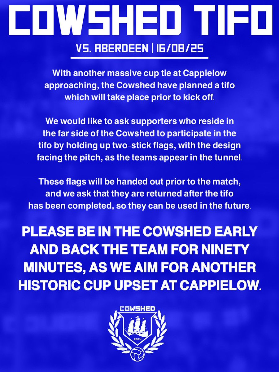 COWSHED_Morton's tweet photo. Tifo Information vs Aberdeen | 16/08/25 https://t.co/tlV2ZNGUxY