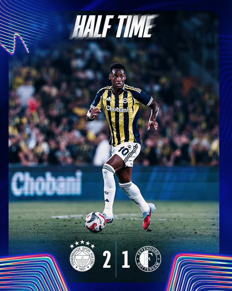 Fenerbahçe SK (@fenerbahce) on Twitter photo İlk yarıyı 2-1 önde tamamlıyoruz. 
#FBvFEY İlk yarıyı 2-1 önde tamamlıyoruz. 
#FBvFEY