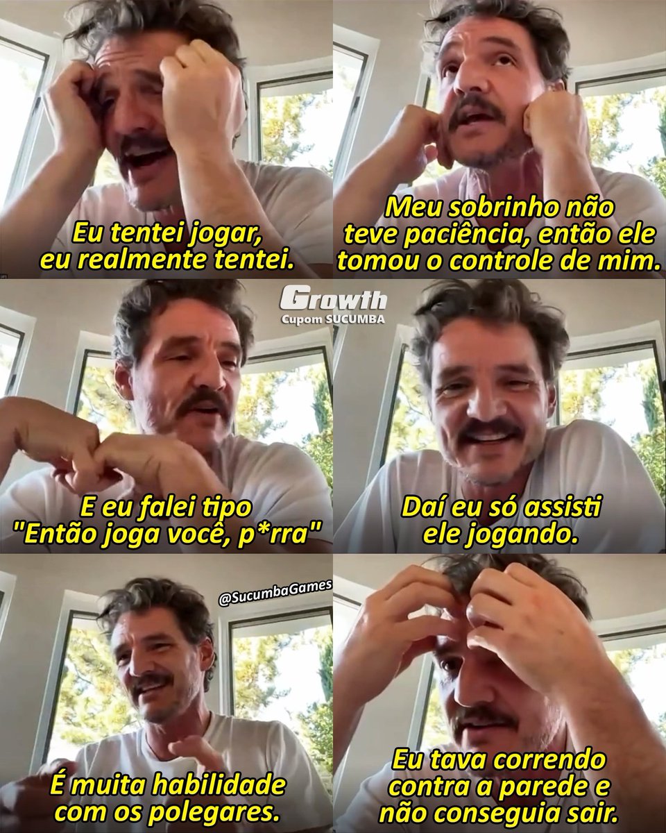 SucumbaGames's tweet image. Pedro Pascal tentou jogar The Last of Us para se preparar para o papel de Joel na série, mas não conseguiu jogar por sua falta de habilidade com games.