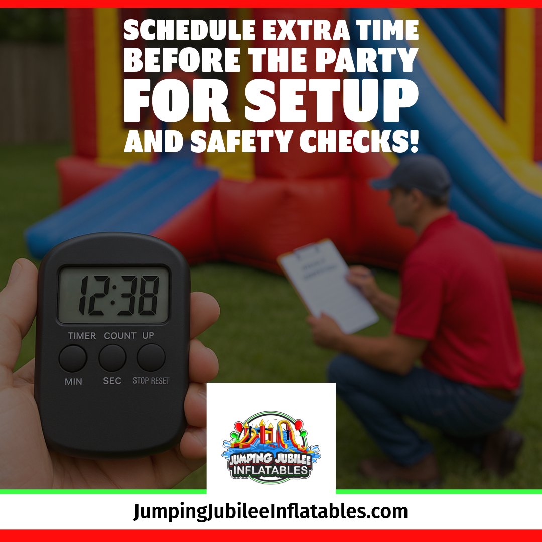 jj_inflatables's tweet image. 🕒 Schedule extra time before the party for setup and safety checks!

The Best Inflatable Rentals in Daphne: jumpingjubileeinflatables.com

🎈 We make sure every inflatable is ready for hours of nonstop fun.

#PartyPrep #InflatableFun #DaphneParties #HappyKids