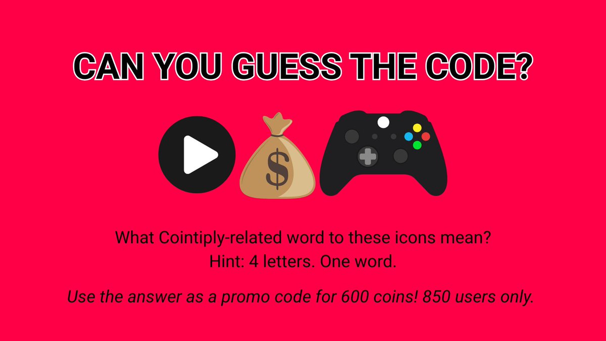 What crypto-related word do these emojis spell out? 👇 💰 ➕ 🎮 Use the  answer as a promo code for 600 coins — first 850 users only! #EmojiRiddle  #CointiplyBonus #CryptoGames