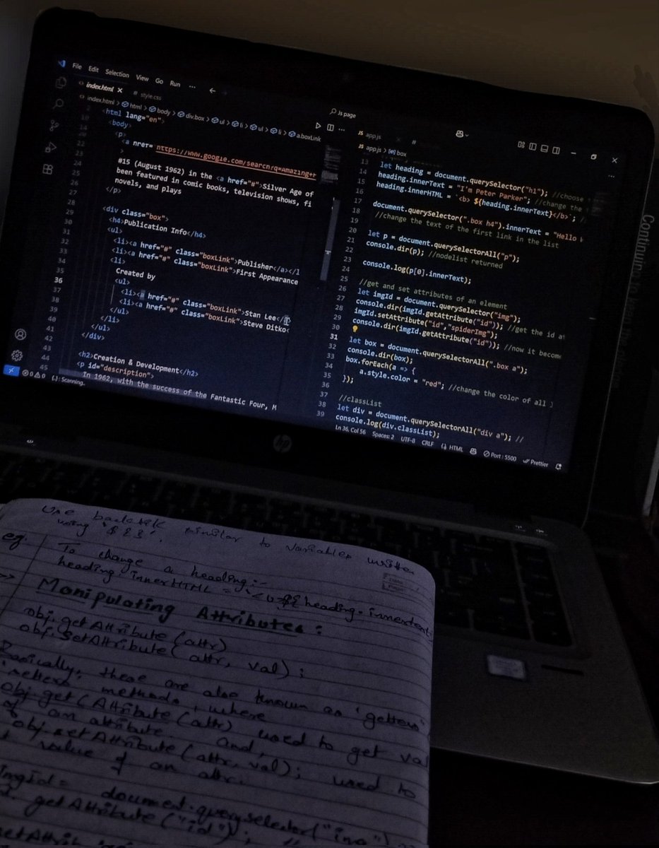 RitikaTkr2k5's tweet image. Day 8 of #100daysofCode 💻
Dived deeper into JavaScript DOM manipulation &amp;amp; events 
Explored Java arrays , and practiced basic problems to strengthen logic