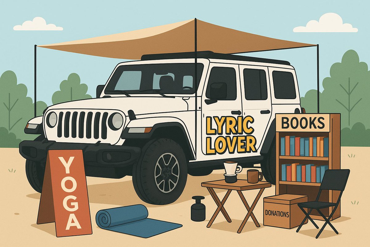 dusahent's tweet photo. Jeep, Yoga, Coffee, and Books , Whaddaya 
Think??  :D 

https://t.co/1lsoOkt69P https://t.co/QozEoE0UGY