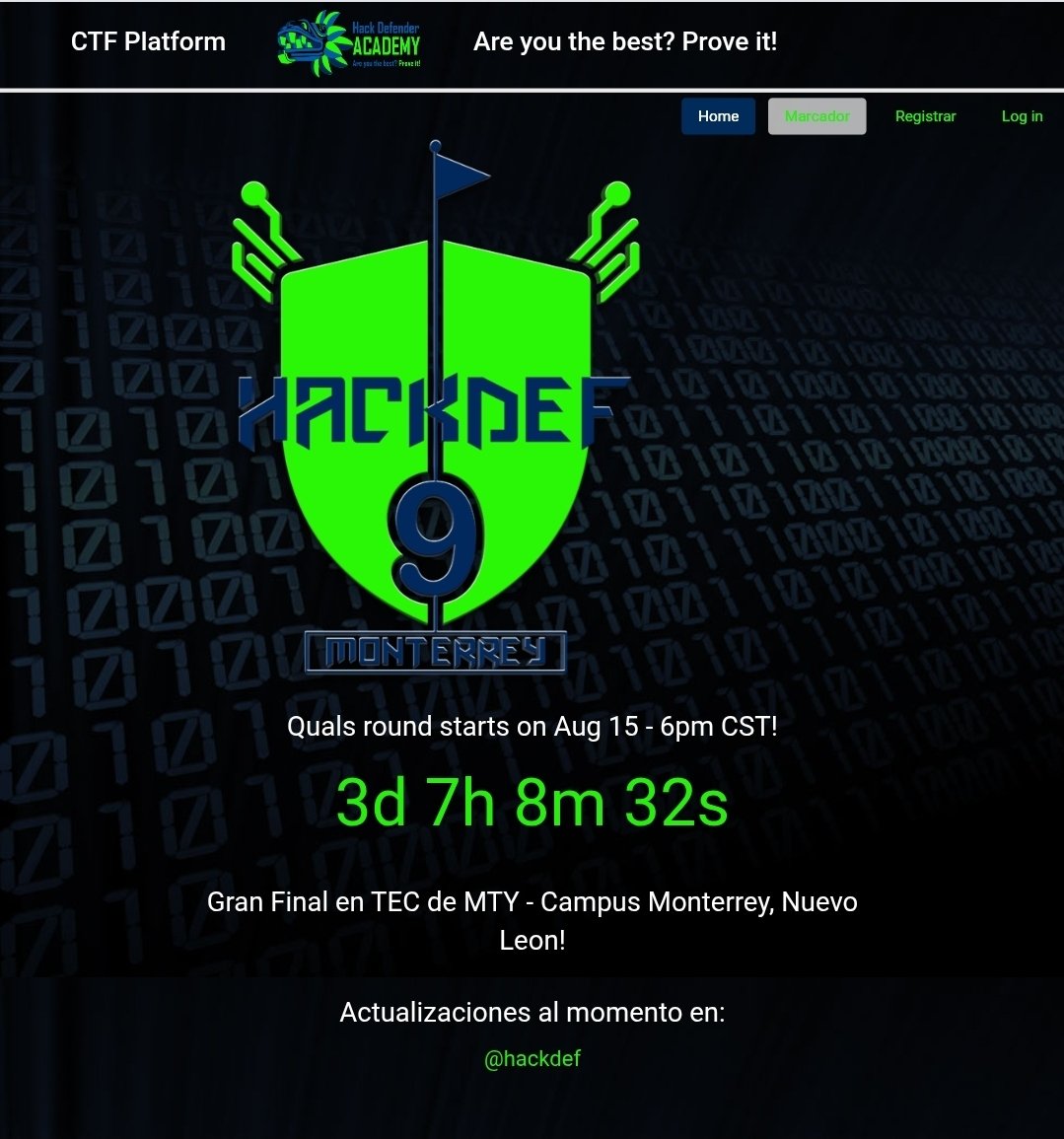 hackdef's tweet photo. Final #countdown to #HackDef #CTF #Quals #Round! 
Starts this Friday 15th, 6pm CST!

https://t.co/vjh1jta3E5 https://t.co/tJUBU5tOrF
