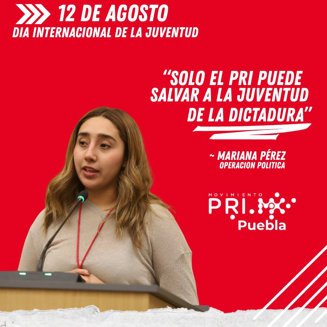 ✌🏽| Las mujeres jóvenes tenemos claro lo que significa defender a nuestro país de abusos de los autoritarios.

Los jóvenes tenemos claro que solo el PRI de la mano de la juventud puede frenar esta dictadura 👊🏽

<a href="/NestorCamarillo/">Néstor Camarillo</a> <a href="/OledMoreno/">Oled Moreno</a> <a href="/MovPRImxOficial/">Movimiento PRI.mx</a> <a href="/DelfinaPozosV/">Delfina Pozos</a>