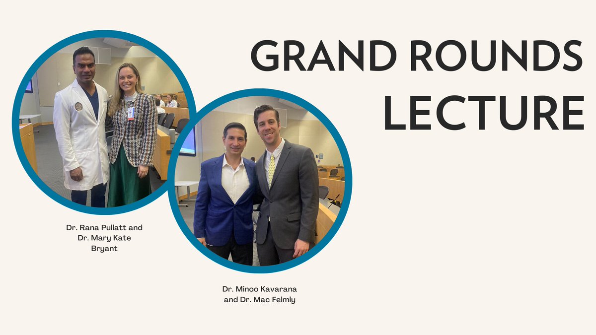 We had 2 fantastic Grand Rounds presentations this morning that were given by two of our faculty, Mary Kate Bryant, M.D., MSCR and Mac Felmly, M.D. <a href="/MUSCSurgery/">MUSC Department of Surgery</a>