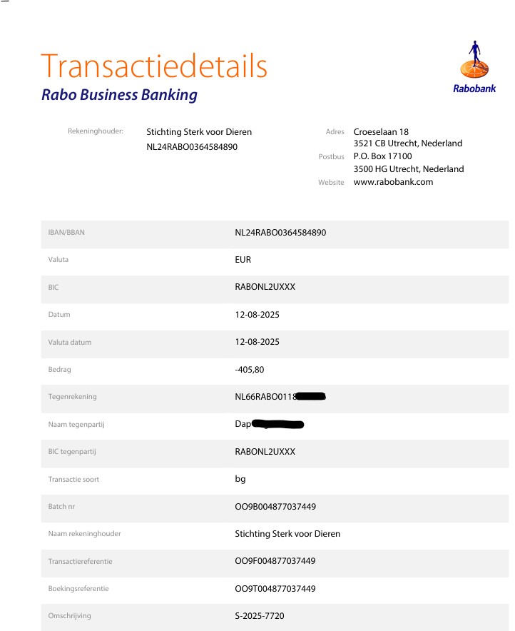 De factuur voor Pom was ruim 400 euro. Mocht je <a href="/SterkvoorDieren/">@StichtingSterkvoorDieren</a> willen helpen met helpen doneer dan aub via deze link. Dank ❤️ betaalverzoek.rabobank.nl/betaalverzoek/…