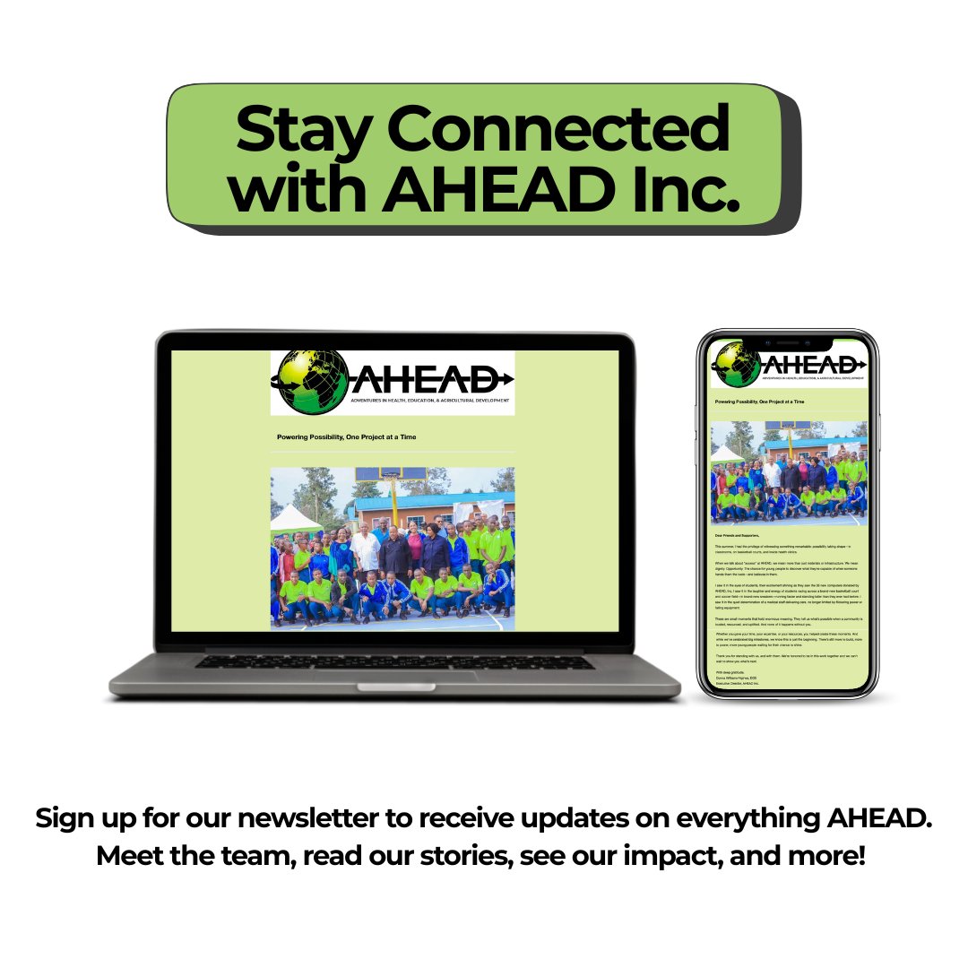 Big news from AHEAD Inc.!

We’ve launched a newsletter to keep you informed about everything happening across our global programs.  Be the first to hear inspiring stories, discover new blog posts, and explore how YOU can get involved.

Subscribe today: aheadinc.org/newsletter-aug…