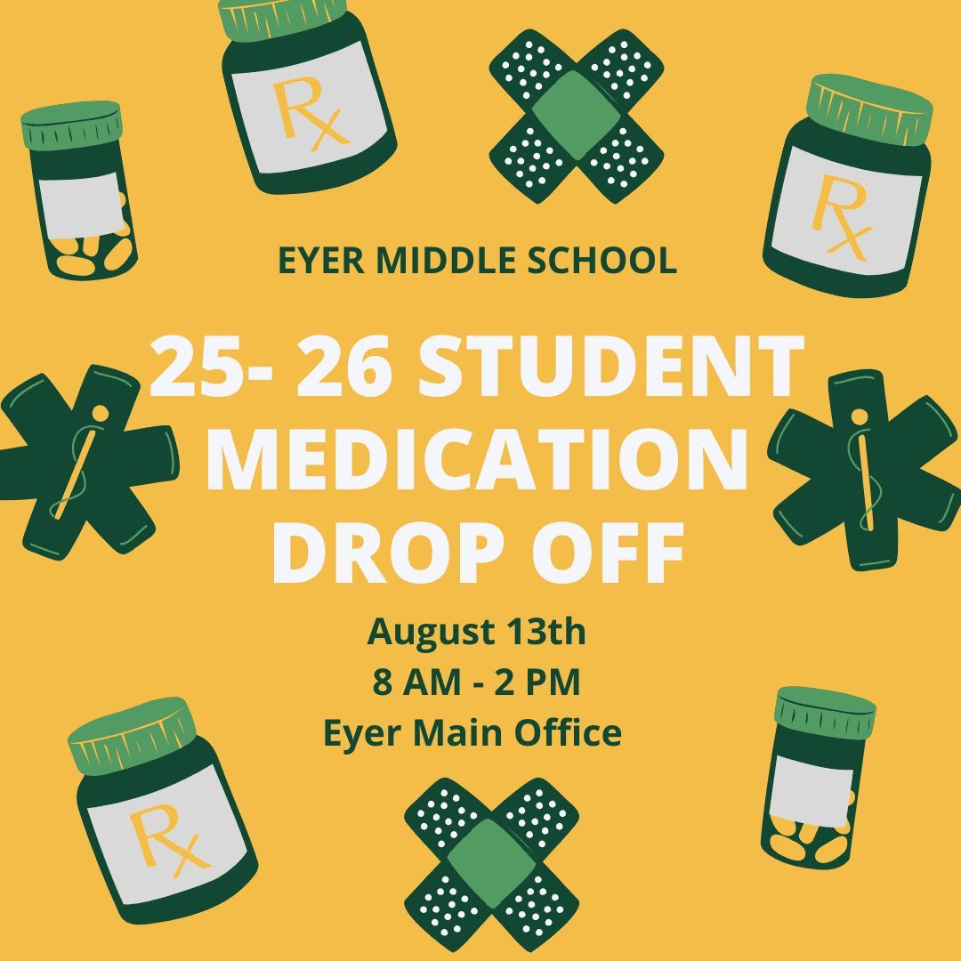 REMINDER: Student Medication Drop-Off is Wed, Aug 13, 8AM–2PM. Bring meds + completed EPSD Medication Authorization Form. Students may not carry meds during the school day. Info &amp; forms: tinyurl.com/5e39m34s &amp; tinyurl.com/49rw5e58 #OneEyer #EastPennPROUD