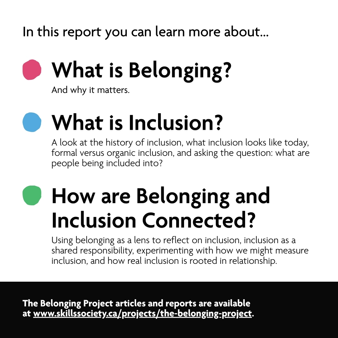 What do we really mean when we talk about inclusion and belonging? The Belonging Project explores how people with intellectual disabilities experience belonging, and what belonging looks like in everyday life. Summary and full article: skillssociety.ca/projects/the-b…