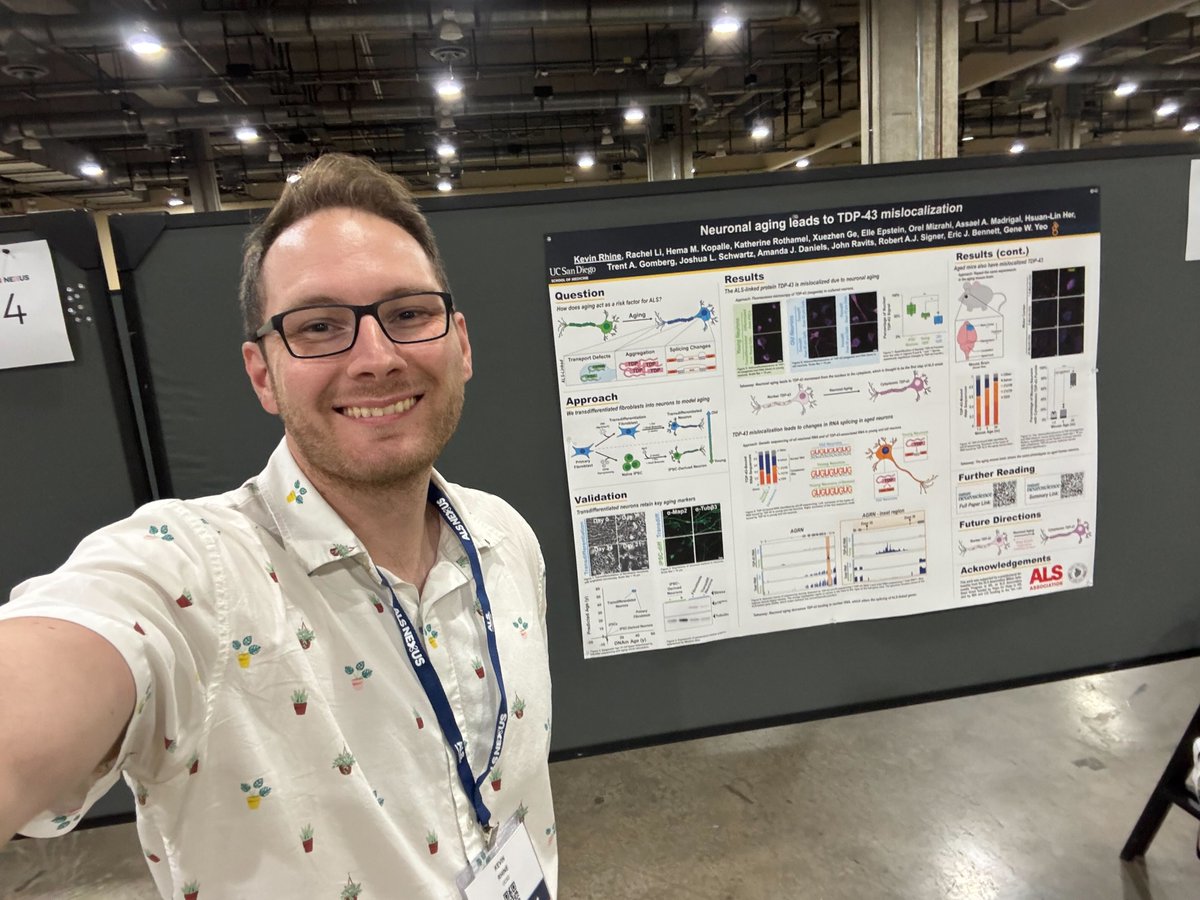 KevinRhine_'s tweet image. At #ALSNexus hosted by the @alsassociation to present our research on neuronal aging and TDP-43 mislocalization! My talk will be tomorrow morning in the &quot;Emerging Science&quot; session, and I will also be at poster #3 tomorrow evening 🔬