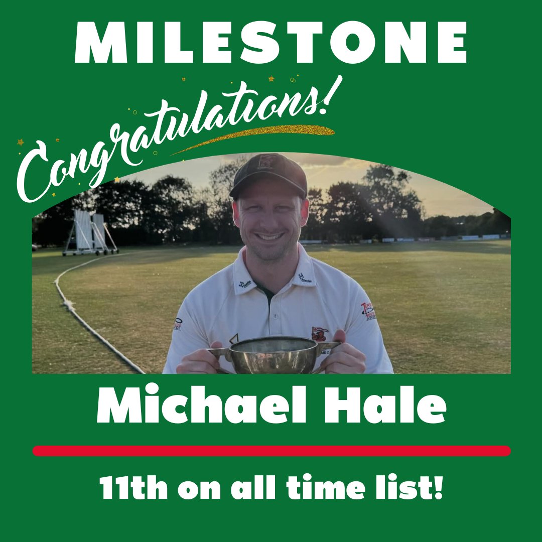 hartsholmecc's tweet photo. 💥 Milestone weekend for Michael Hale!

108 vs Broughton ➡️ 2,451 1st XI league runs
⬆️ Moves to 11th on the all-time list
💯 3rd ton of the season = joint record!
HaleStorm’s not done yet… 💚🤍
#HartsholmeCC #HaleStorm #CenturyMaker #ClubRecords https://t.co/IPEmdR0mYZ