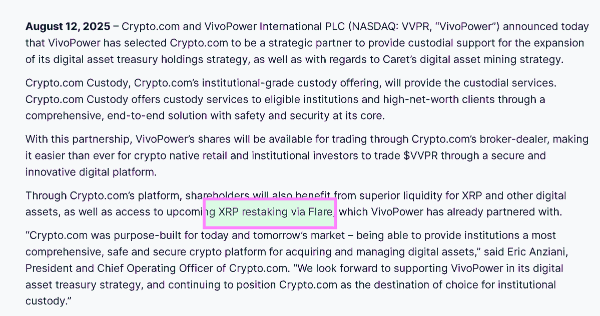 Leader Alpha (@leaderalphanews) on Twitter photo ๐ฅ JUST IN: <a href="/cryptocom/">Crypto.com</a> will be leveraging <a href="/FlareNetworks/">Flare โ๏ธ</a> tech to stake $XRP
$FLR ๐ซก #XRPfi <a href="/HugoPhilion/">Hugo Philion โ๏ธ</a> ๐ฅ JUST IN: <a href="/cryptocom/">Crypto.com</a> will be leveraging <a href="/FlareNetworks/">Flare โ๏ธ</a> tech to stake $XRP
$FLR ๐ซก #XRPfi <a href="/HugoPhilion/">Hugo Philion โ๏ธ</a>