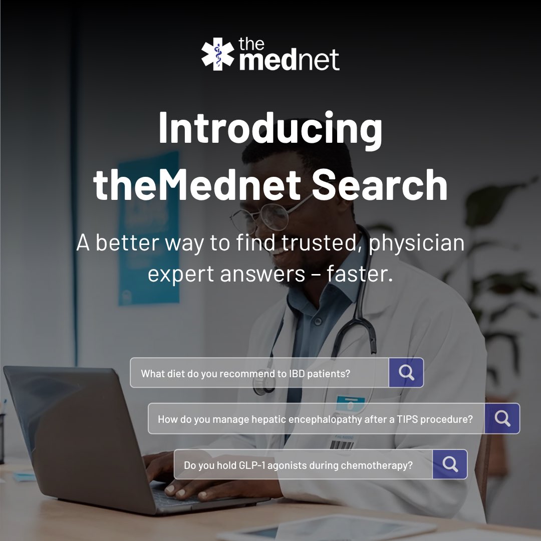 Today’s theMednet Search upgrade = faster answers ⚡ Ask full clinical questions—just like you’d ask a colleague—and get expert insights with context.
Ex: “When do you use the FAST-FORWARD regimen for breast cancer?”
Try it → themednet.org/v2/search/ques… <a href="/themednet/">theMednet</a>