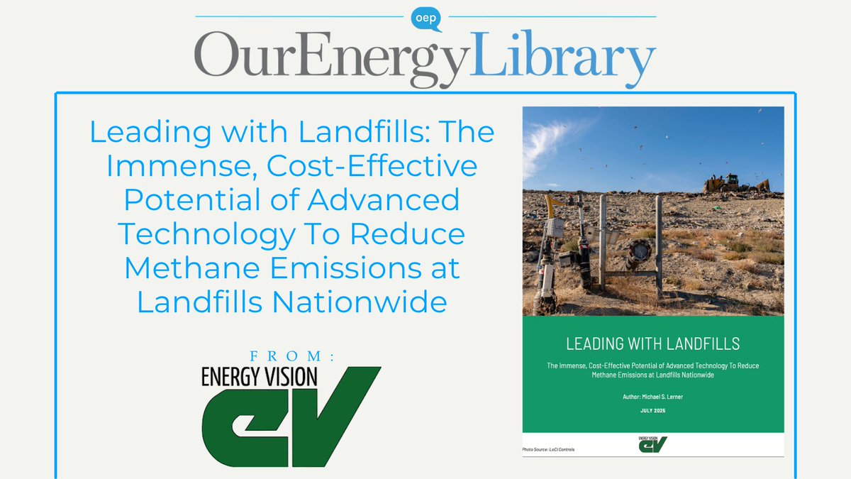 This Energy Vision report investigates how improving landfill gas collection is one of the most cost-effective opportunities to slow near-term warming, while boosting domestic energy production, improving air quality and protecting public health.

Read: ourenergypolicy.org/resources/lead…
