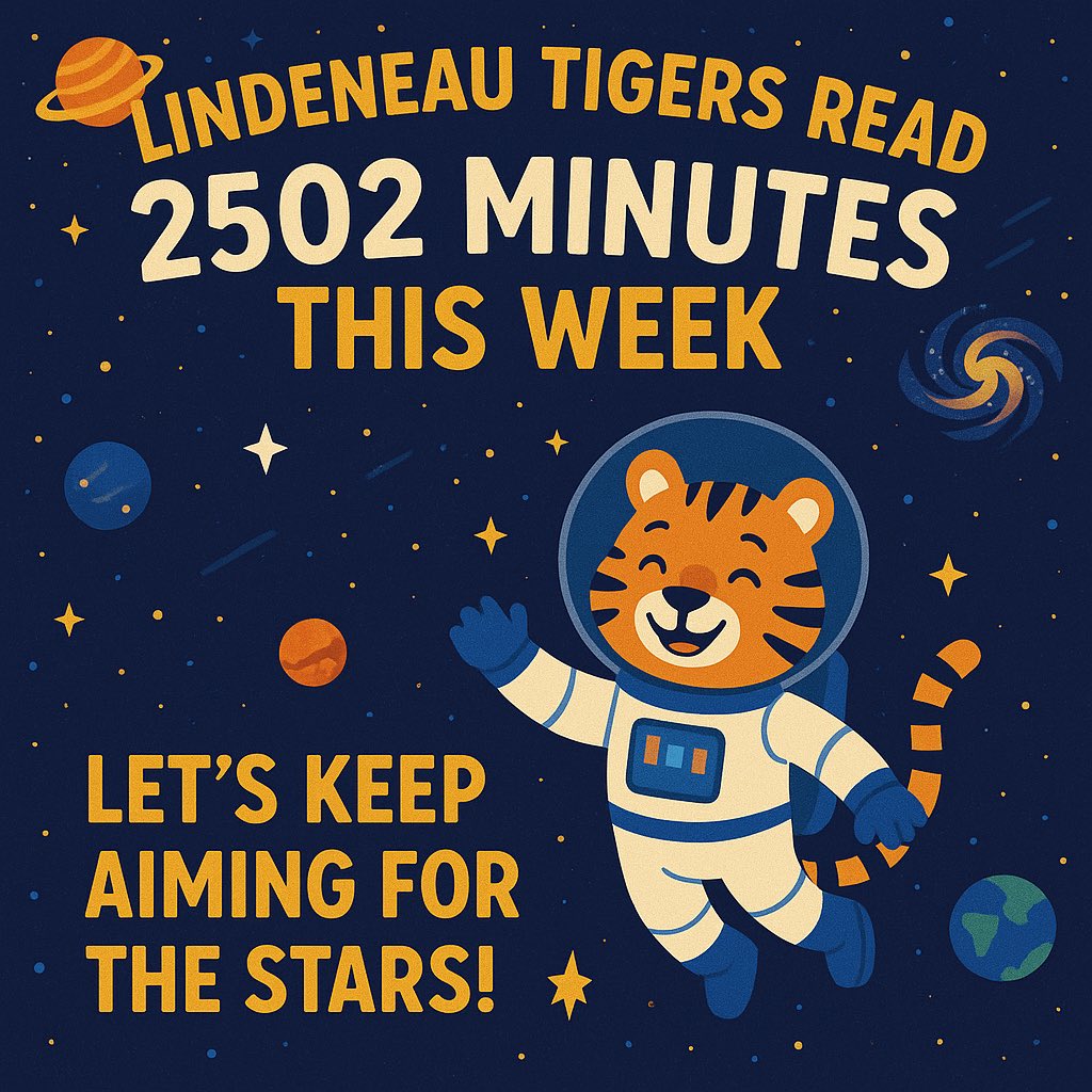 Our Lindeneau Readers can’t be stopped!!  Over 2500 minutes read this week. #LNDLeaders #WeAreOneEdison