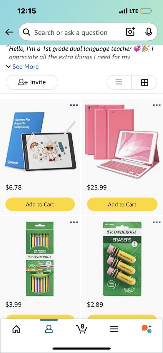 I really need these items for my iPad I use for data keeping and classroom use!! It’s a screen protector and the keyboard case! 🩷🙏📊 

amazon.com/hz/wishlist/ls… 

#ClassroomWishlist #ClearTheLists2025 #ClearTheList
