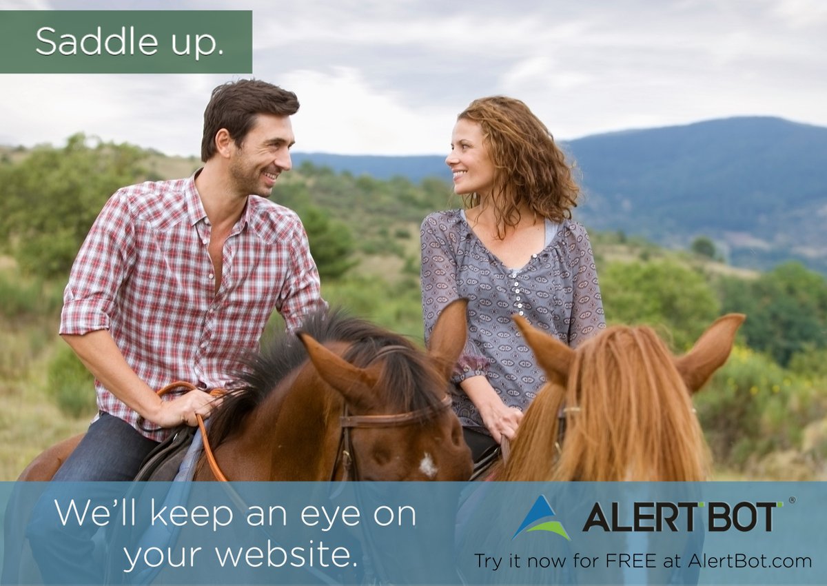 AlertBot's tweet image. Saddle up. 🐎

We&apos;ll keep an eye on your website. 👀

Try AlertBot totally FREE and start receiving uptime service alerts today!

Signup now: AlertBot.com

#webperf #saddleupyourhorses #thisisthegreatadventure #iykyk