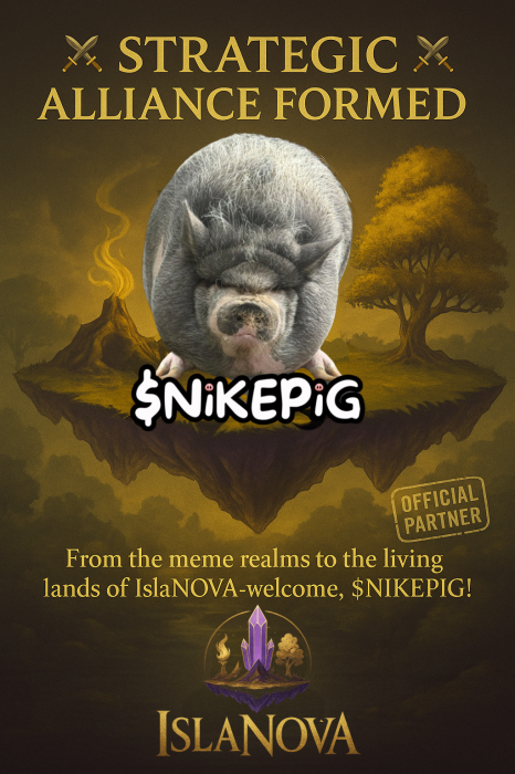 IslaNOVA_NFT's tweet photo. 🐷 From the meme realms to the living lands… We’re thrilled to welcome $NIKEPIG to IslaNOVA!  
This strategic alliance will bring meme energy, community power, and cross-project utility into our game world.  

The journey has just begun… https://t.co/BejbidK9cr