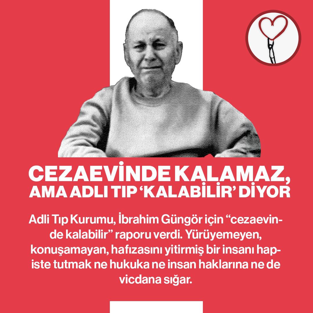 İbrahim Güngör is 72 years old and suffers from Alzheimer’s.
He can't meet even his basic needs or recognize his loved ones.
He also has diabetes, prostate issues, and hydrocephalus.

Where is justice? Where is conscience?

İbrahimGüngör ÖlümeTerkEdildi