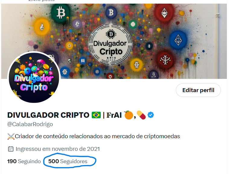 CalabarRodrigo's tweet photo. Opa! Que número bonito!

Agradeço muito! 

Hoje tenho 500 motivos para sorrir por aqui.

E vamos juntos! 🎉🎊🎉🎉🎊

#twitter #engajamento #seguiros #x #juntossomosmaisfortes #airdrops #divulgadorcripto https://t.co/8icQcqnD1O