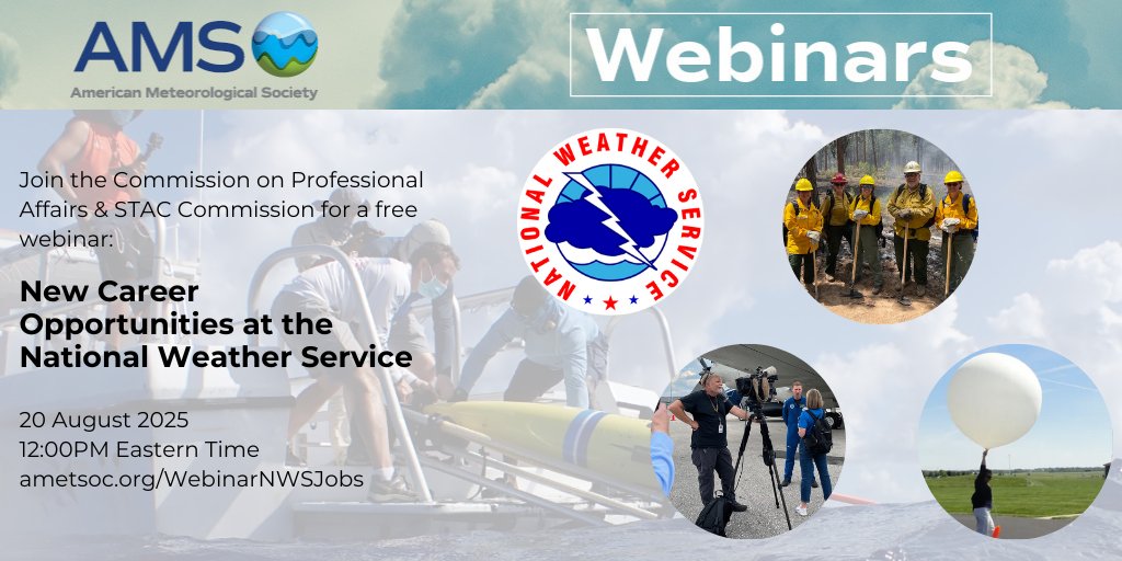 The National Weather Service (NWS) is posting jobs again, and the requirements to apply have changed in some areas. This free webinar is to help potential applicants understand these requirements and maximize their potential for success.

Register here: bit.ly/4mJhK0y