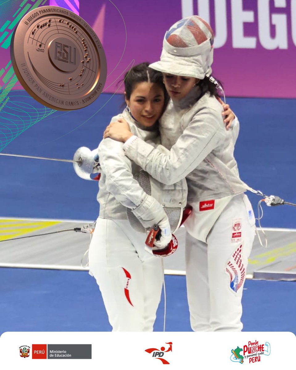 Con apenas 16 años, María Karina Galindo nos regaló una lección de coraje, determinación y amor por la patria. En la modalidad sable de esgrima, la joven guerrera logró el bronce en los II Juegos Panamericanos Junior Asunción 2025, sumando la sexta medalla para el Perú.