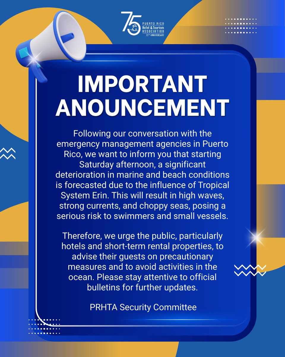 Dear PRHTA Community,

We will keep you informed as additional information becomes available.

Cordially,
PRHTA Security Committee Chairman