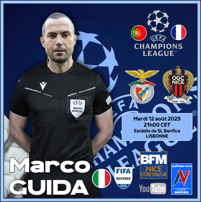 🌍| #UEFA -🏆 #uefachampionsleague #UCL
⚽️| <a href="/SLBenfica/">SL Benfica</a>  🇵🇹 🆚 <a href="/ogcnice/">OGC Nice</a> 🇫🇷
📺|  La rencontre à voir en direct sur <a href="/BFMCotedazur/">BFM Nice Côte d'Azur</a> 👍 ou sur YouTube : youtube.com/watch?v=X5eX4c…

<a href="/ChampionsLeague/">UEFA Champions League</a> <a href="/FFF/">FFF</a> <a href="/LFPfr/">Ligue de Football Professionnel</a> <a href="/Nice_Matin/">Nice-Matin</a> <a href="/lequipe/">L'Équipe</a> <a href="/sports_ouest/">Ouest-France Sports</a> <a href="/lavoixdessports/">La Voix des Sports</a> <a href="/BFMTV/">BFMTV</a> <a href="/FIGC/">FIGC</a> <a href="/deux_zero/">deux-zero.com</a>