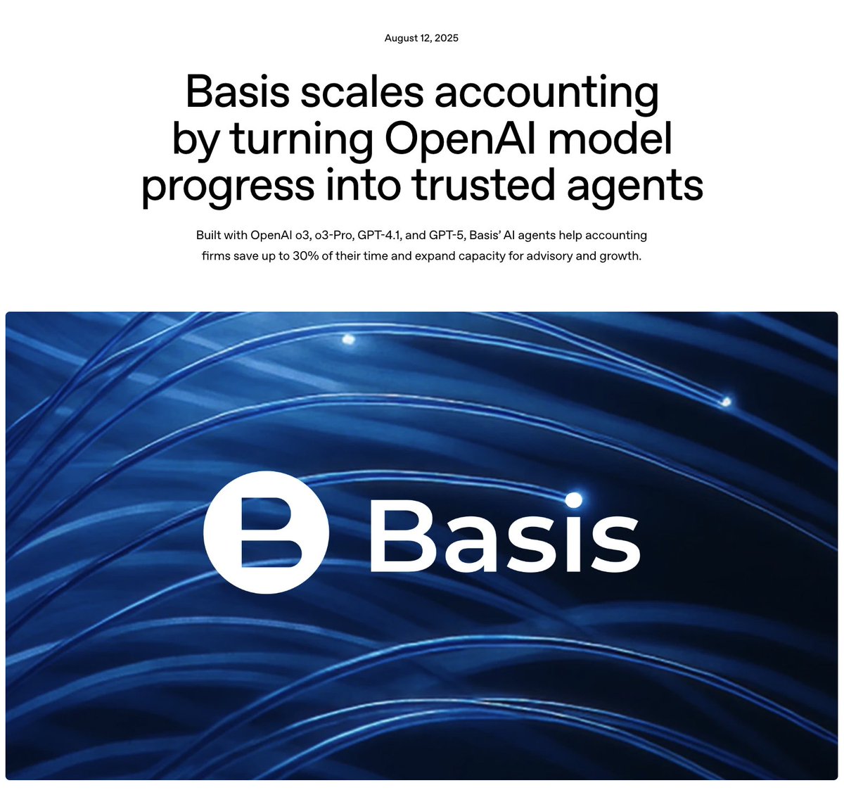 We're excited to continue collaborating with <a href="/OpenAI/">OpenAI</a>  to build frontier accounting agents that can operate autonomously and accurately.

Learn more about how we worked closely to ensure GPT-5 can support challenging long-running workflows. 

More to come soon.
