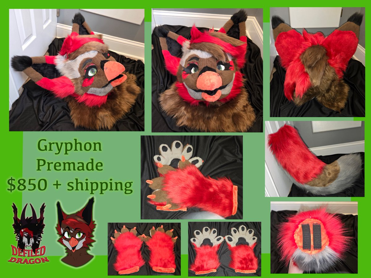 DefiledDragon's tweet image. This gryphon premade is still up for sale! Lowered the price to $700! vvv
thedealersden.com/listing/grypho…
-
#fursuit #Furry #fursuitforsale