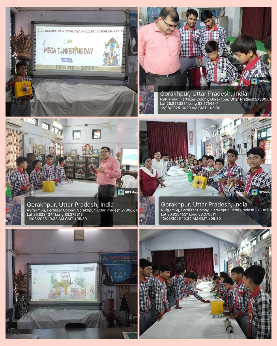 No2Fci's tweet photo. KV No 2 ,FCI Gorakhpur celebrated #MegaTinkeringDay on 12.08.2025, where young minds turned ideas into reality, fueling creativity, curiosity, and the spirit of innovation! ๐ง๐ก Tinkering Minds, Transforming the Future.
#aimtoinnovate #NITIAayog #insertMTDTAG
#MTD2025 https://t.co/4JnspgPsjH