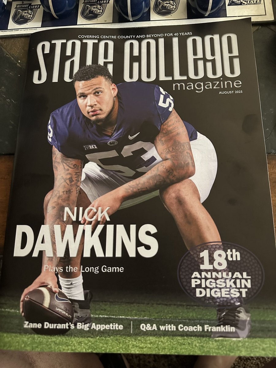 PennStateTicketExchange (@psutickets) on Twitter photo Congratulations to <a href="/TheNickDawkins/">Nick Dawkins</a> for gracing the cover of <a href="/StateCollegeMag/">State College Magazine</a>. This is an amazing honor. Hope you have an amazing season & all of your dreams on & off the field come true. #WeAre 🏈🔵⚪️💪🏾🏆 Congratulations to <a href="/TheNickDawkins/">Nick Dawkins</a> for gracing the cover of <a href="/StateCollegeMag/">State College Magazine</a>. This is an amazing honor. Hope you have an amazing season & all of your dreams on & off the field come true. #WeAre 🏈🔵⚪️💪🏾🏆